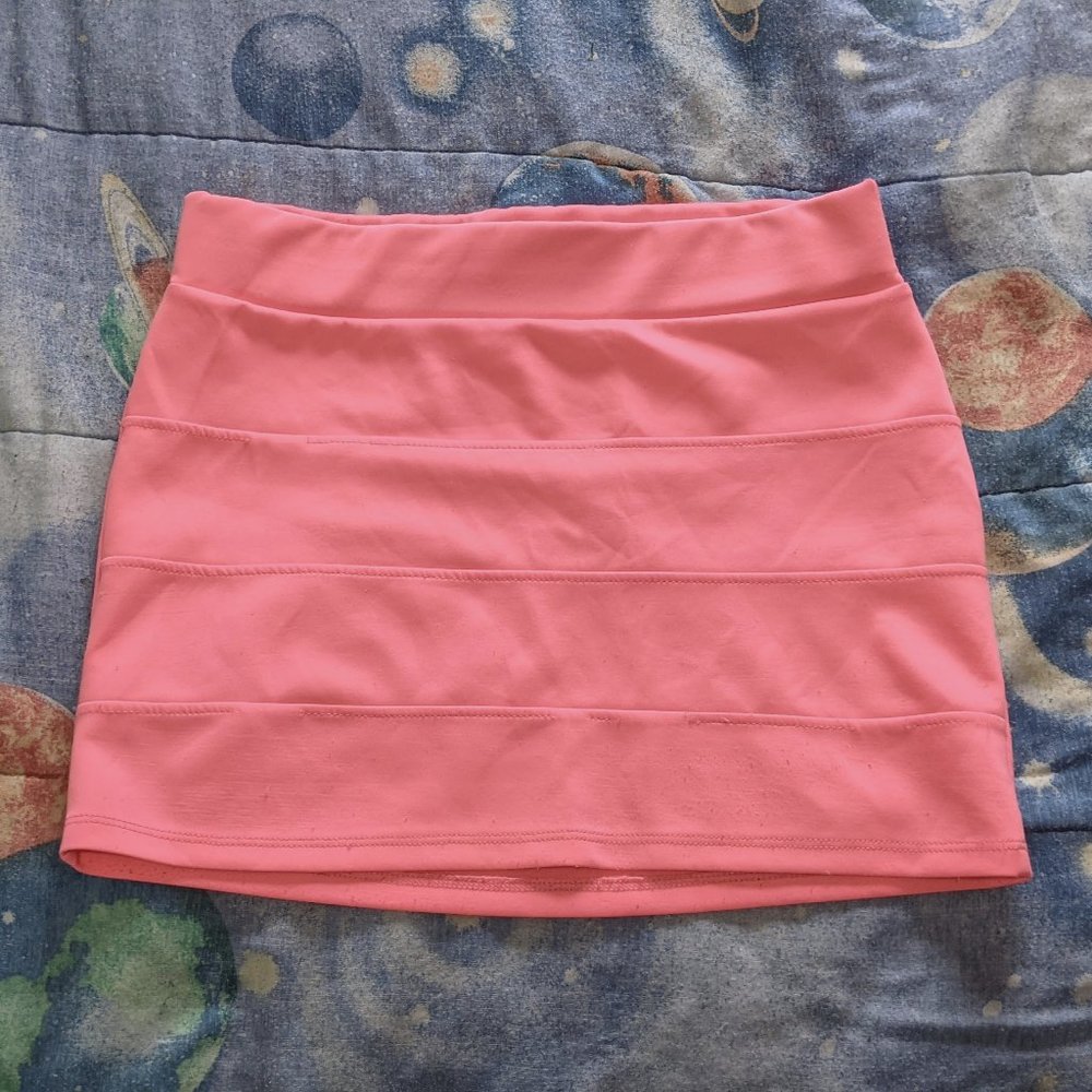 Bubblegum Pink Rave Club UV Party Mini Skirt